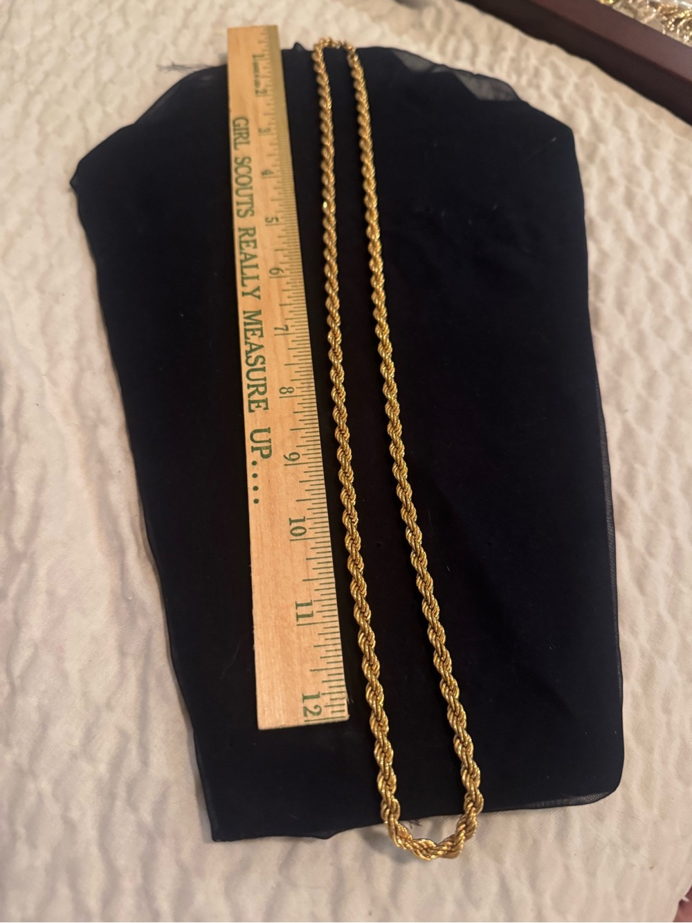 Gold Tone Rope Chain Necklace Monet